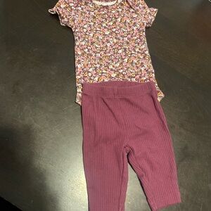 Carter's Ribbed Newborn Outfit in Burgundy
